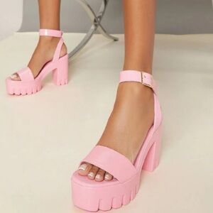 Forever 21 Light Pink Platform Sandals